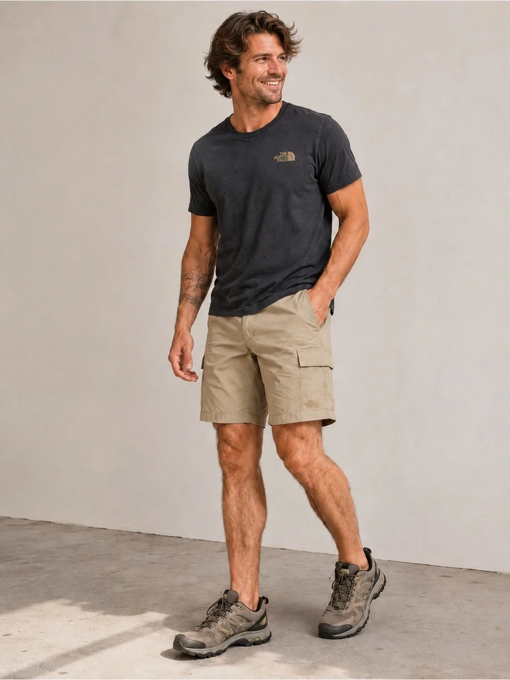 The North Face Paramount Tan Cargo Hiking Outdoor Performance Shorts